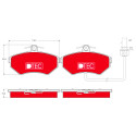 Jeu de 4 plaquettes de frein DTEC COTEC TRW GDB1366DTE