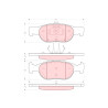 Jeu de 4 plaquettes de frein TRW GDB1382