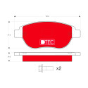 Jeu de 4 plaquettes de frein DTEC COTEC TRW GDB1464DTE