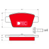 Jeu de 4 plaquettes de frein DTEC COTEC TRW GDB1485DTE