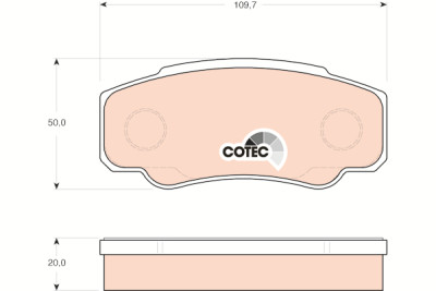 Jeu de 4 plaquettes de frein COTEC TRW GDB1521