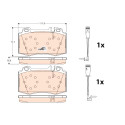 Jeu de 4 plaquettes de frein COTEC TRW GDB1543
