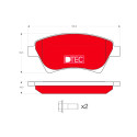 Jeu de 4 plaquettes de frein DTEC COTEC TRW GDB1552DTE