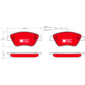 Jeu de 4 plaquettes de frein DTEC COTEC TRW GDB1654DTE