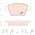 Jeu de 4 plaquettes de frein COTEC TRW GDB1678