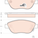 Jeu de 4 plaquettes de frein COTEC TRW GDB1701