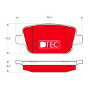 Jeu de 4 plaquettes de frein DTEC COTEC