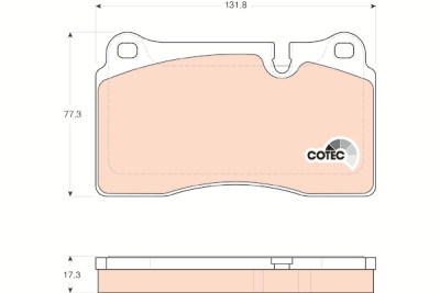 Jeu de 4 plaquettes de frein COTEC TRW GDB1743