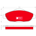 Jeu de 4 plaquettes de frein DTEC COTEC
