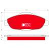 Jeu de 4 plaquettes de frein DTEC COTEC