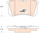 Jeu de 4 plaquettes de frein COTEC TRW GDB1813