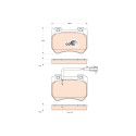 Jeu de 4 plaquettes de frein COTEC TRW GDB1904
