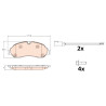 Jeu de 4 plaquettes de frein TRW GDB2117