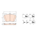 Jeu de 4 plaquettes de frein TRW GDB2150