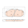 Jeu de 4 plaquettes de frein TRW GDB2158