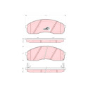 Jeu de 4 plaquettes de frein COTEC TRW GDB3301