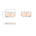 Jeu de 4 plaquettes de frein COTEC TRW GDB3428