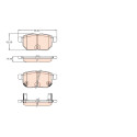 Jeu de 4 plaquettes de frein COTEC TRW GDB3454