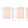 Jeu de 4 plaquettes de frein TRW GDB3488
