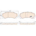 Jeu de 4 plaquettes de frein COTEC TRW GDB3545
