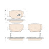 Jeu de 4 plaquettes de frein COTEC TRW GDB3547