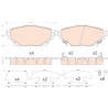 Jeu de 4 plaquettes de frein TRW GDB3611