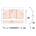 Jeu de 4 plaquettes de frein TRW GDB5005