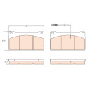 Jeu de 4 plaquettes de frein TRW GDB5074