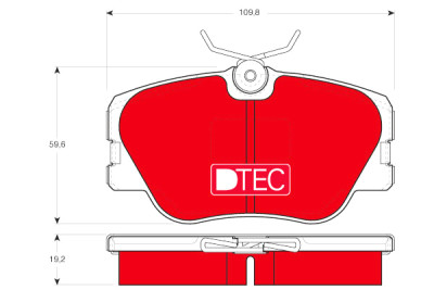 Jeu de 4 plaquettes de frein DTEC COTEC TRW GDB818DTE