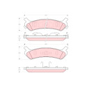 Jeu de 4 plaquettes de frein TRW GDB896