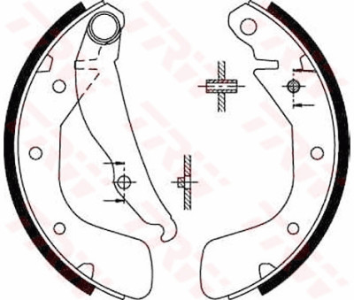 Jeu de mâchoires de frein TRW GS8543