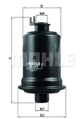 Filtre à carburant MAHLE ORIGINAL KL 231