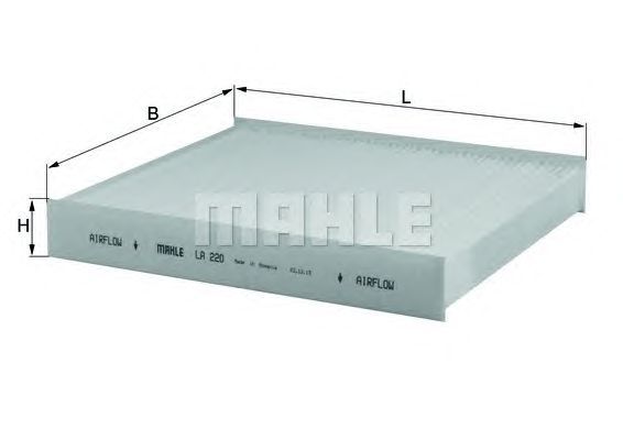 Filtre à air d'habitacle MAHLE ORIGINAL LA 220