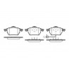 Jeu de 4 plaquettes de frein ROADHOUSE 2390.11
