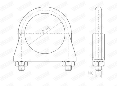 Pièce de montage, système d'échappement WALKER 82313