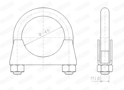 Pièce de montage, système d'échappement WALKER 82321