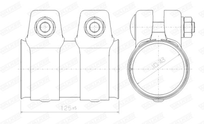 Raccords de tuyaux, système d'échappement WALKER 86142