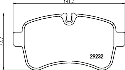 Jeu de plaquettes de frein HELLA 8DB 355 005-551