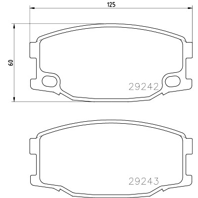 Jeu de plaquettes de frein HELLA 8DB 355 005-571