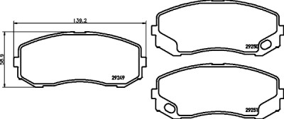 Jeu de plaquettes de frein HELLA 8DB 355 005-581