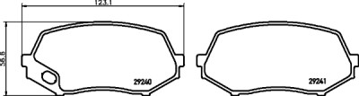 Jeu de plaquettes de frein HELLA 8DB 355 005-591