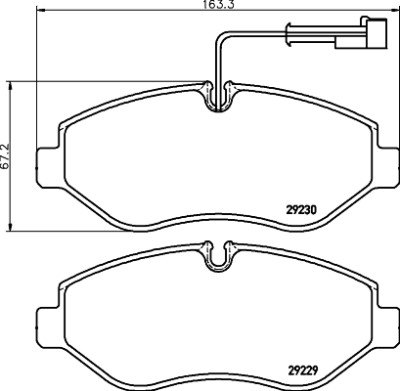 Jeu de plaquettes de frein HELLA 8DB 355 005-611