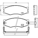 Jeu de plaquettes de frein HELLA 8DB 355 005-621