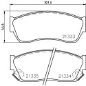 Jeu de plaquettes de frein HELLA 8DB 355 005-711