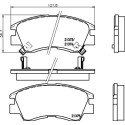 Jeu de plaquettes de frein HELLA 8DB 355 005-781