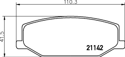 Jeu de plaquettes de frein HELLA 8DB 355 006-161