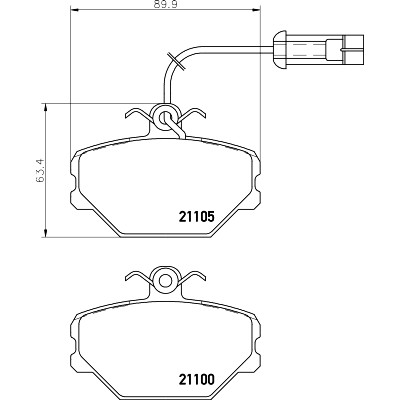 Kit de plaquettes de frein, frein à disque