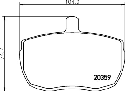 Jeu de plaquettes de frein HELLA 8DB 355 006-361