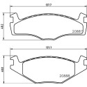 Jeu de plaquettes de frein HELLA 8DB 355 006-381