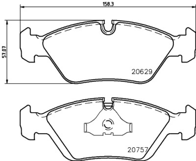 Jeu de plaquettes de frein HELLA 8DB 355 006-511